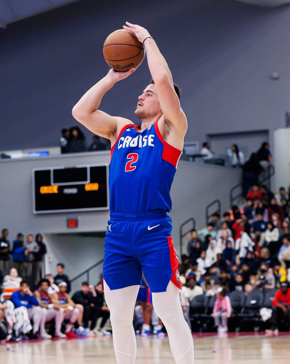 Jack Gohlke shooting in a pro game